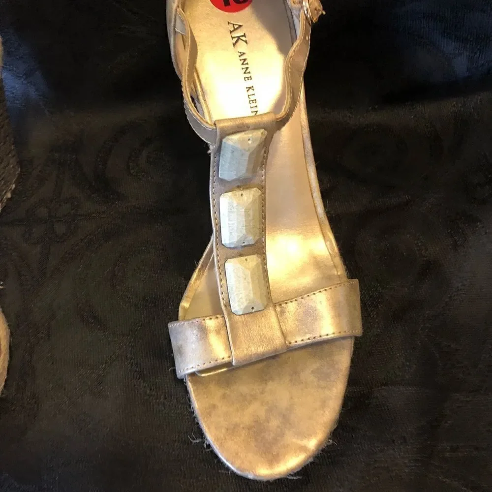 Anne Klein metallic wedges